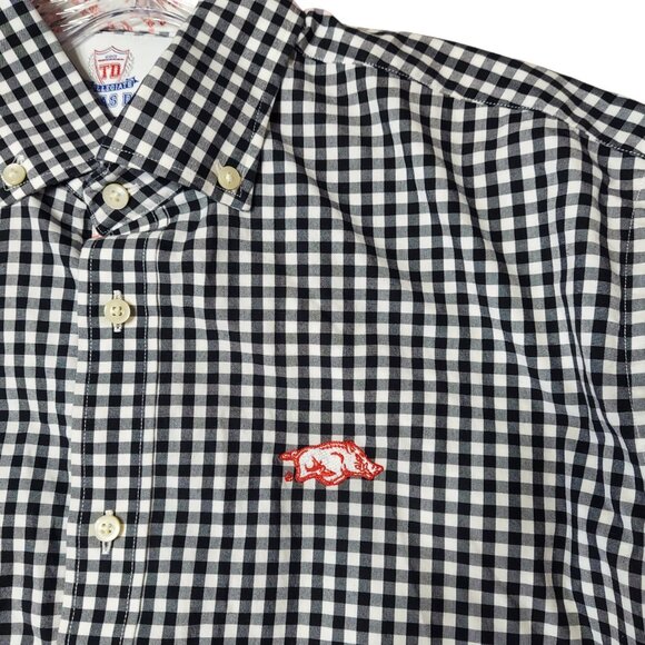Arkansas Razorbacks Thomas Dean Collegiate Button Down Flip Cuff Sz- Large Tall - Picture 3 of 6